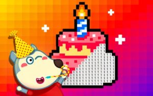 Wolfoo Birthday Pixel Art