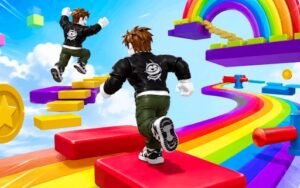 Obby Rainbow Parkour Two Player